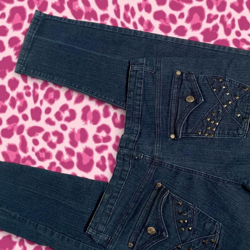 Brand • Out Jeans • Vintage Y2K Low Rise Studded Bootcut Dark Jeans • SIZE - 14